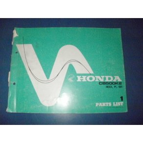 RESERVEDELS KATALOG  PARTS CATALOG HONDA CB 500K2