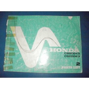 RESERVEDELS KATALOG  PARTS CATALOG HONDA CB 500K3 CB 550K3