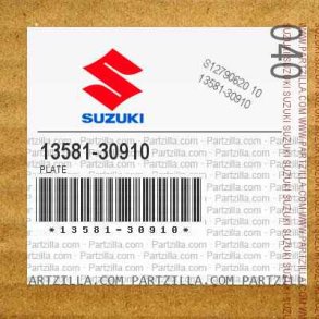 PLATE THROTTLE VALVE 13581-30910