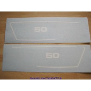 EMBLEM SIDEDKSEL HVID H OG  V   FS1 50 2G1-21781-70UO 2G1-21782-70UO  K - DX 1978