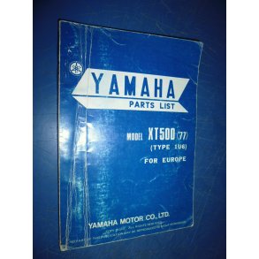 RESERVEDELS KATALOG PARTS LIST YAMAHA XT 500 1977 1U6-28198-E5