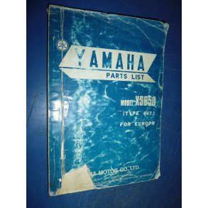 RESERVEDELS KATALOG PARTS LIST YAMAHA XS 650 533-28198-E5
