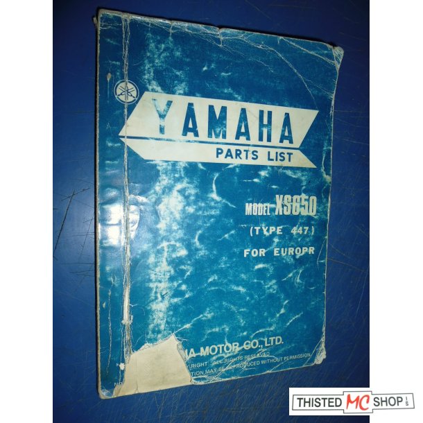RESERVEDELS KATALOG PARTS LIST YAMAHA XS 650 533-28198-E5