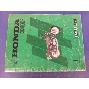 RESERVEDELS KATALOG  PARTS CATALOG HONDA CB 400F B1000912